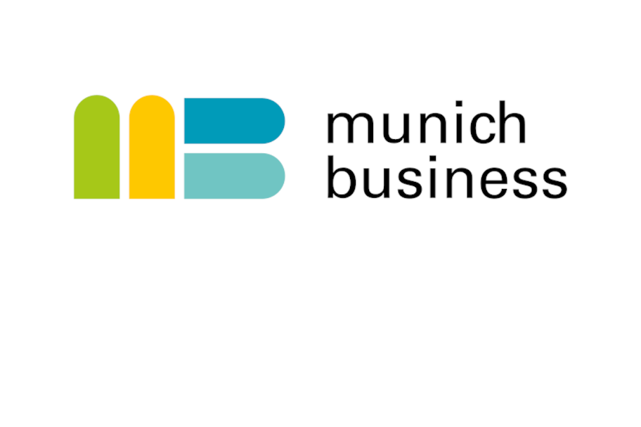 Logo der Wirtschaftsförderung München zeigt ein stilisiertes m und ein silisiertes b