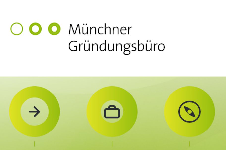 Header-Symbole auf der Startseite der Gründungsberatungsplattform gruenden-muenchen.de
