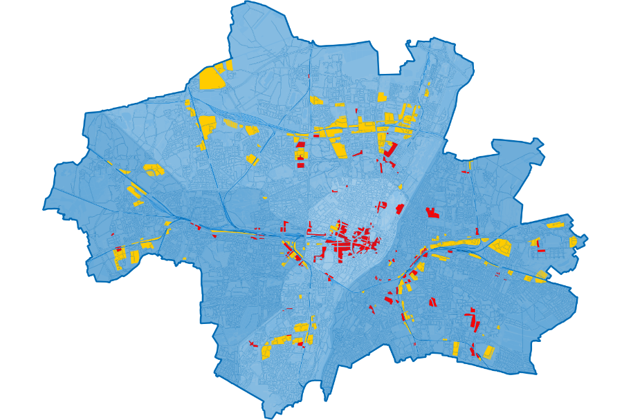 München Gesamtplan mit Gewerbeflächen