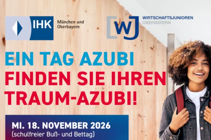 Ein Tag Azubi - junge Person mit Rucksack