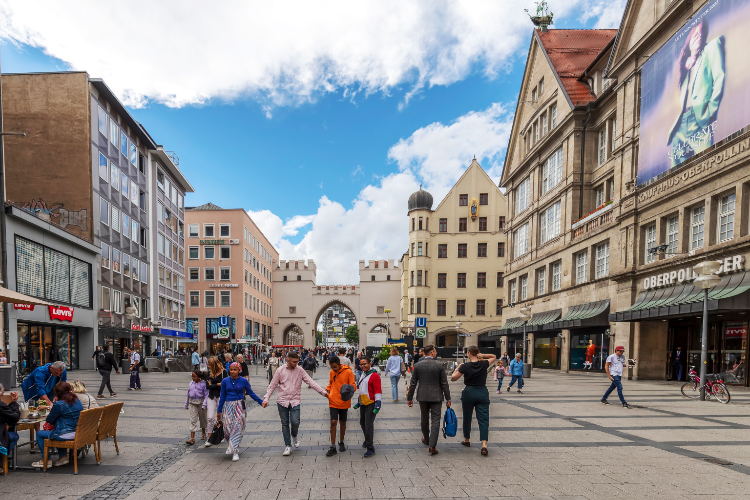 Neuhauserstraße München, Blick Richtung Karlstor