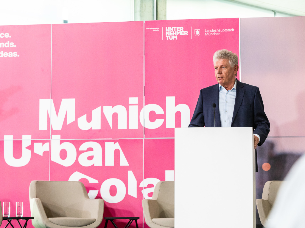 Dieter Reiter bei seiner Ansprache zur Eröffnung des Munich Urban Colab am 28.6.21