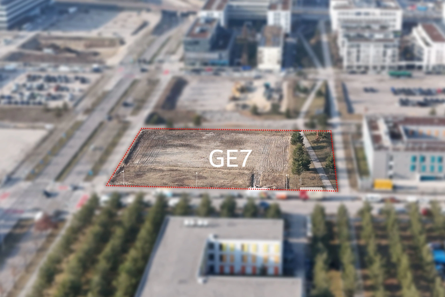 Luftbild Gewerbefläche Freiham GE7