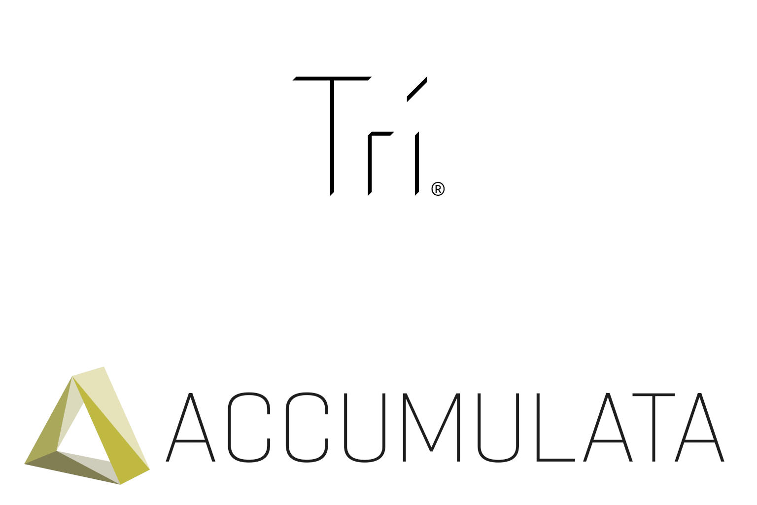 Logo Accumulata Group GmbH und Logo TRI