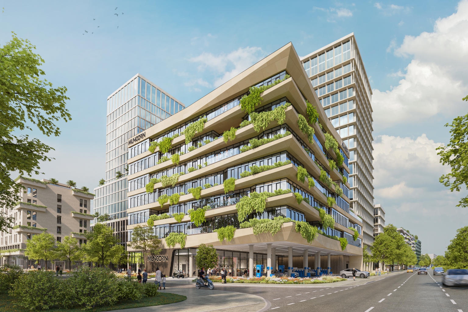 Fassade Bürogebäude MUNICORN