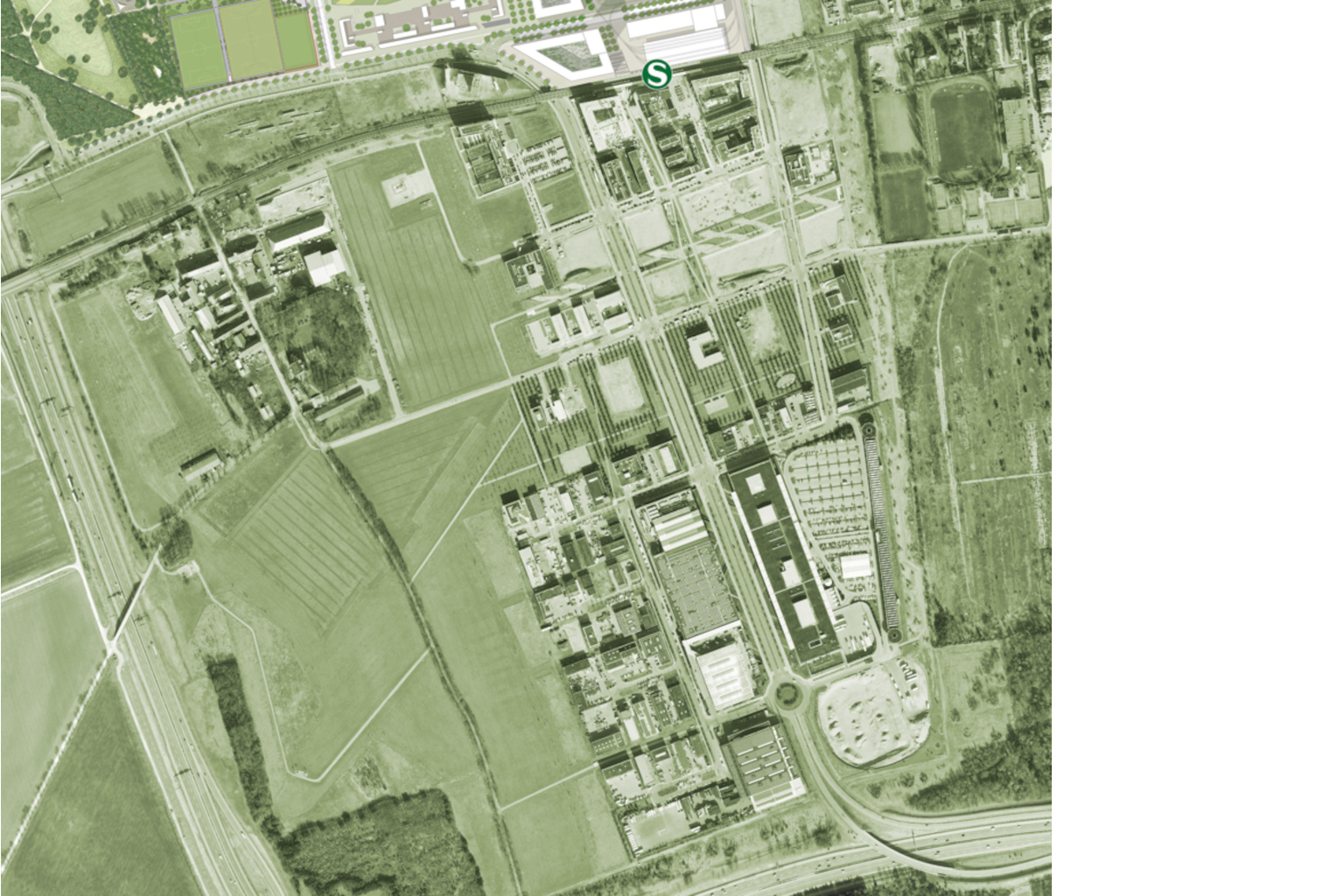 Gewerbegebiet Freiham Süd - Luftbild