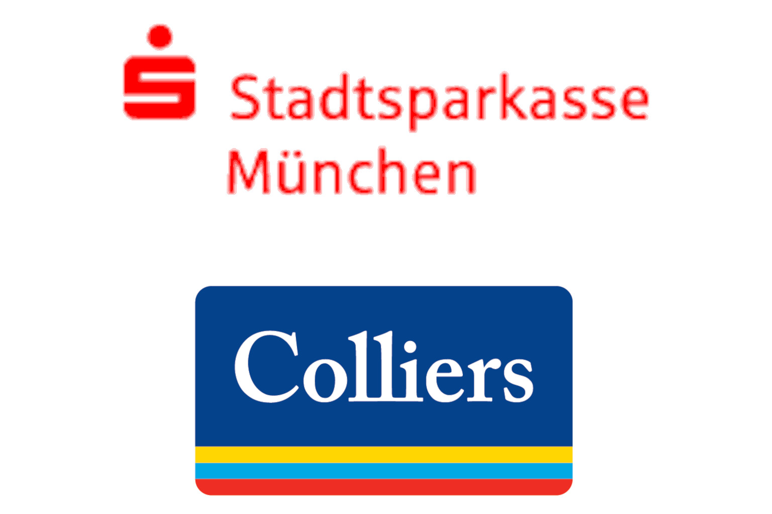 Logos der Stadtsparkasse München und der Colliers International Deutschland GmbH