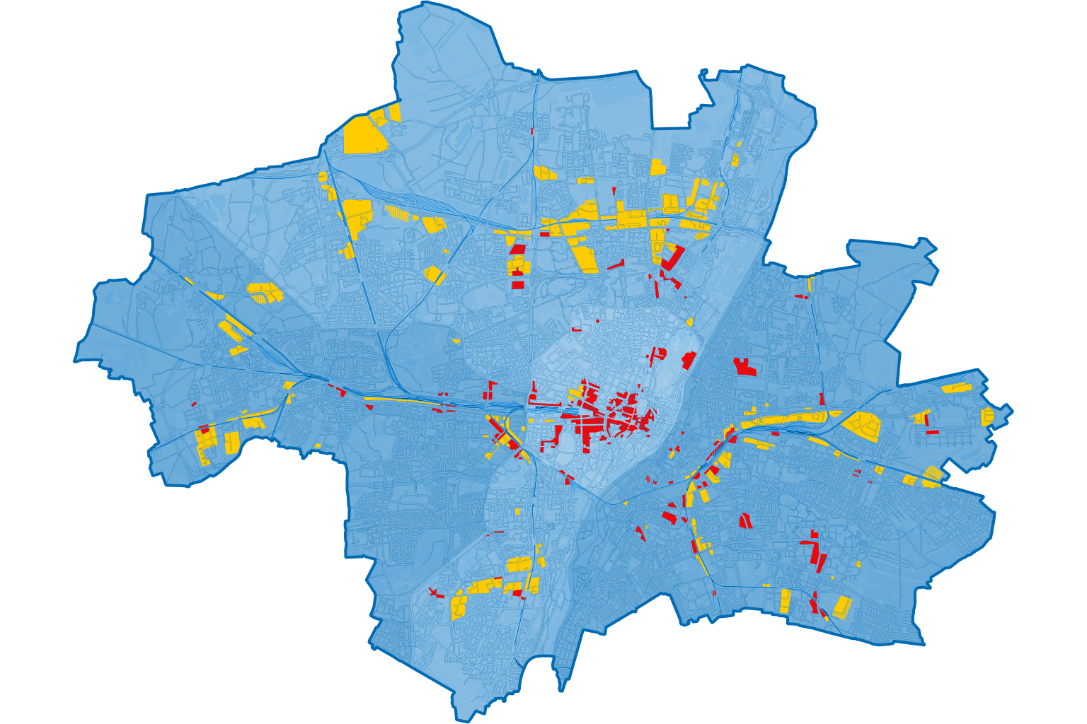 München Gesamtplan mit Gewerbeflächen